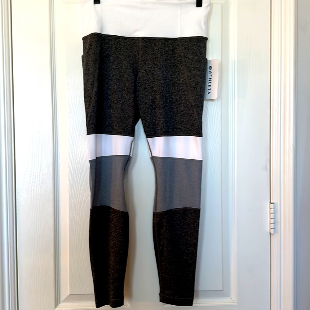 Athleta Modblock Salutation Tight. Powervita fabric. Medium. New with tags.